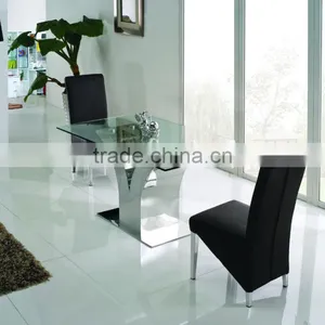 TH317 Modern Design Tempered Glass Top Table thumbnail-2