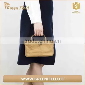 Nice Design Brown Kraft Paper Cosmetic Makeup Bag With Handle thumbnail-1