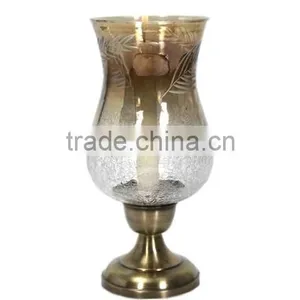 Whole Home Beautiful Decoration Brass Hurricane Candle Holder thumbnail-2
