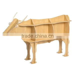 Cattle Puzzle Table,Creative Animal Furniture,MDF DIY Assembled CattleTable For Fashion Living Room,Wooden Animal Furniture thumbnail-2