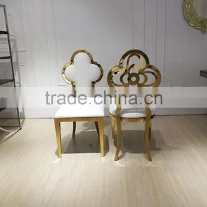 Modern Golden Wedding Chair Elegant Curves High Class Wedding Furniture thumbnail-1