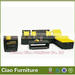 2014 Cheap Hot Sale Outdoor or Living Room Aluminum Rattan Sofa Bed thumbnail-1