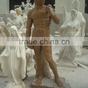 Hand Carved White Marble David Statue thumbnail-3