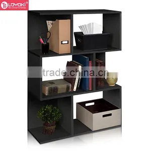 2016 New Wood Cube Storage Easy Assembly Wood Bookcase Home Furniture 3 Tier Bookshelf thumbnail-1
