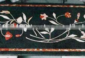 Marble Inlay Dining Table Top, Pietra Dura Marble Table Top thumbnail-1