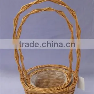 Willow Christmas Basket For Flowers thumbnail-1