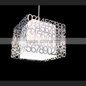 Wholesale Custom Painted Acrylic Plexiglass Handmade Number Lampshade thumbnail-4