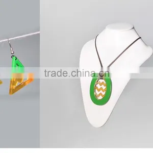 Set of Necklace and Earrings, Made of Natural Horn and Lacquer in Vietnam Code: KS_VTC15 thumbnail-1