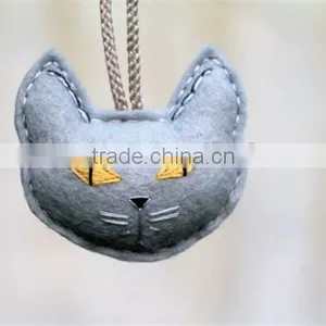 2017 Grey Felt Cat Face Hair Clip Made in China thumbnail-1