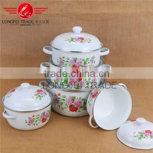Promotional Custom Logo Enamel Cookware, Wholesale Enamel Pot thumbnail-1