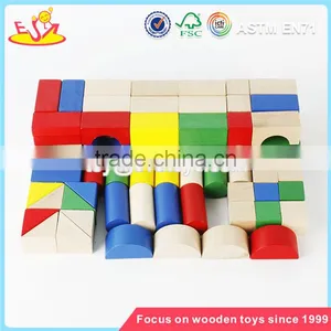 Wholesale Colorful 80 Pieces Kids Wooden Toy Building Blocks Best Sale Children Wooden Building Blocks W13A137 thumbnail-2