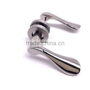 2017 Pop European Security Stainless Steel Glass Panel Hotel Keyless Door Handle Lock thumbnail-3