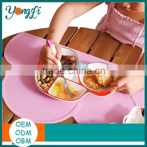 Non - Slip Cute Clouds Shape Baby Non-slip Table Mat Baby Silicone Baby Mat thumbnail-3