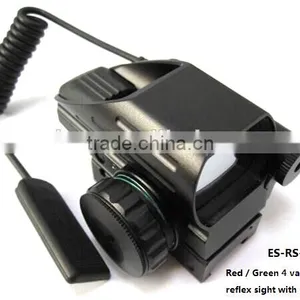 Erains TAC Optics Tactical Reflex Sight With 4 Variable Red Dot Reticles Scope With Red Laser Sight Attached thumbnail-4