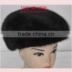 Mink Fur Cabbie Cap thumbnail-1