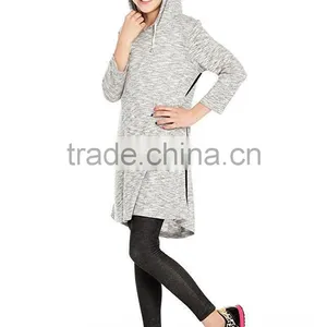 Kids Apparel Wholesale High Quality Custom Plain Blank Sports Spring Girls Long Sleeve Hoodie Dress China Suppliers thumbnail-4