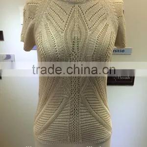2015 Fashion Ladies Sweater With Short Sleeve thumbnail-1