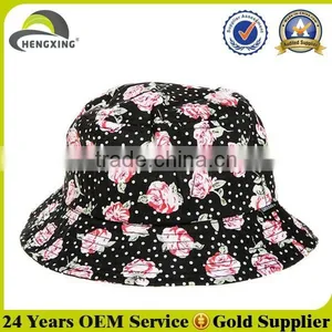 Custom Floral Round Top Bucket Hat thumbnail-1