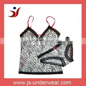 From Vast Oem Experience Lingerie Zebra Print Camisole Set thumbnail-1