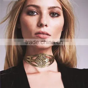 The European and American Big Brand Women Alloy Choker Necklace Jewelry thumbnail-1