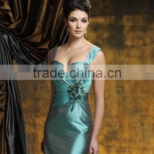 Taffeta Short Sleeve Long Formal Dresses thumbnail-2
