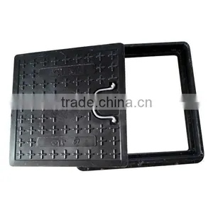 Black Fiberglass Manhole Cover Square thumbnail-2