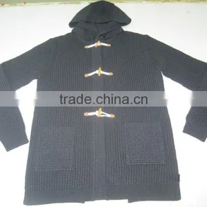 Men Knited Cardigan Hoodie Sweater(BKNM70) thumbnail-1
