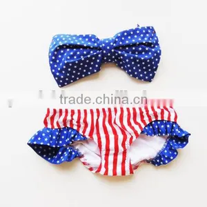 Baby Girls Star Bowknot Top and Stripes Underwear Beach Wear Cover up for Kids thumbnail-3