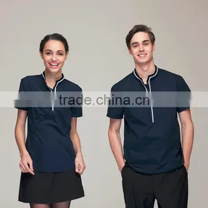 Wholesale Restaurant Hotel Uniform Women Female Waitress Pullover Blouse thumbnail-1