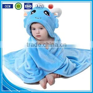 Cuddle Snuggle Embroidered Custom Terry Animal Shaped Baby Plush Blanket/wholesale Organic Cotton Baby Blanket With Hood thumbnail-5