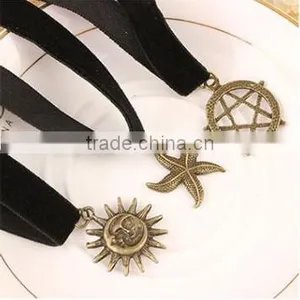 Hot Sale Clavicle Necklace Europe Style Black Suede Elastic Necklace thumbnail-2