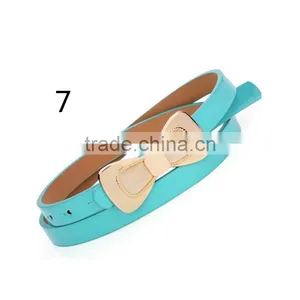 Latest Design New Model Hot Sale 12colors Choice With Butterfly Design PU Leather Material Belt Women thumbnail-2
