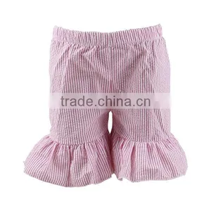 2017 Seersucker Ruffle Shorts Wholesale Baby Ruffle Shorts Girl Shorts thumbnail-6