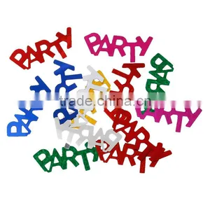 PVC Confetti Party Decoration Wedding Message "Party" At Random thumbnail-1