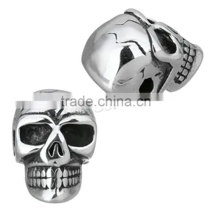 New Design Stainless Steel Skull Beads Charms Crossbones thumbnail-4