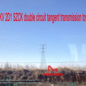 MEGATRO 220KV 2D1 SZCK Double Circuit Tangent Transmission Tower thumbnail-3