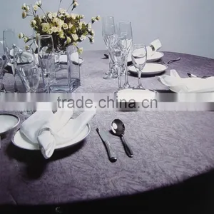 Wholesale Table Linens Polyester Jacquard Round TableCloths Damask Table Covers thumbnail-2