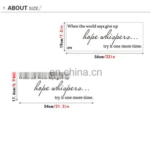 'when the World' Removable Wall Stickers PVC Home and Office Decor thumbnail-5