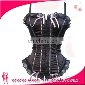 Sexy Black Lace Straps Corset Dress Waist Slimming Corset thumbnail-1