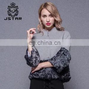 Double Cashmere Gray Color 7 Minutes of Sleeve Winter Coat Women thumbnail-4