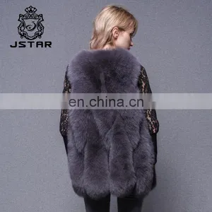 New Products Women Winter Fox Fur Gilet Real Fur Vest thumbnail-3