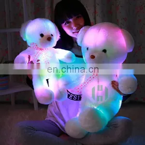 HI CE Valentine Plush Teddy Bear With Light for Sale,sweet Valentine's Day Gift thumbnail-1