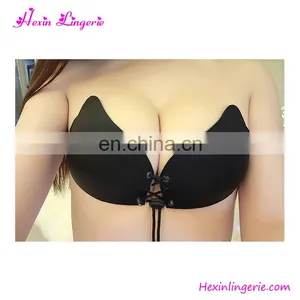 In Stocks White Leopard Veins Sexy Backless Nubra Push Up Invisible Bra thumbnail-5