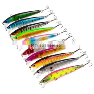 Hard Bait 9.5cm 9g Minnow Streak Fishing Lures Bass Fresh Water Hook Diving Perch Wobbler Fish 10 Colors Stripe Pattern thumbnail-2