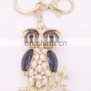 Owl Key Chains Crystal Eyes Rhinestone Key Chain Charm Purse Handbag Car Key Keyring Keychain thumbnail-6