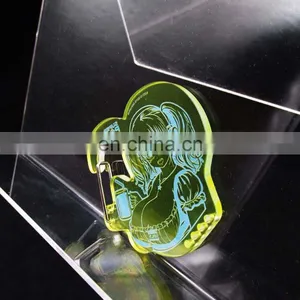 Customized Clear Green Cartoon Acrylic Keychain Laser Cut thumbnail-6