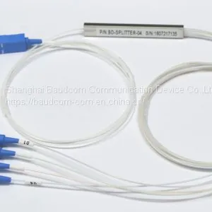 1 : 4 PLC Splitter Planar Lightwave Circuit Steel Tube Type thumbnail-1
