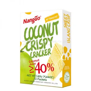 160g Sweet Coconut Crispy Cookies Biscuit Crackers Healthy Wafer Biscuits thumbnail-3