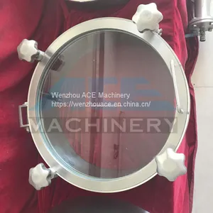 Polish Finished Round Pressure Flange Manway For Tank With Sight Glass thumbnail-3