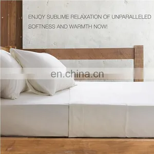 New Luxury Customized Super Soft Fluffy White 100% Microfiber Home Bed Sheet For Sale thumbnail-7